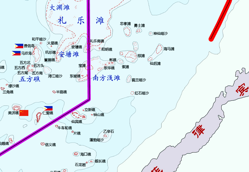 中国地图南海部分，揭示南海诸岛及其重要性，南海诸岛揭秘，中国南海地理特征与重要性分析
