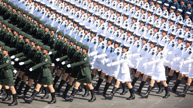 中国女兵阅兵仪式图片，荣耀与力量的展现，中国女兵阅兵仪式图片，荣耀与力量的璀璨展现