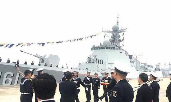 中国海军新篇章，164舰正式入列，中国海军新篇章，164舰正式入列，开启新航程